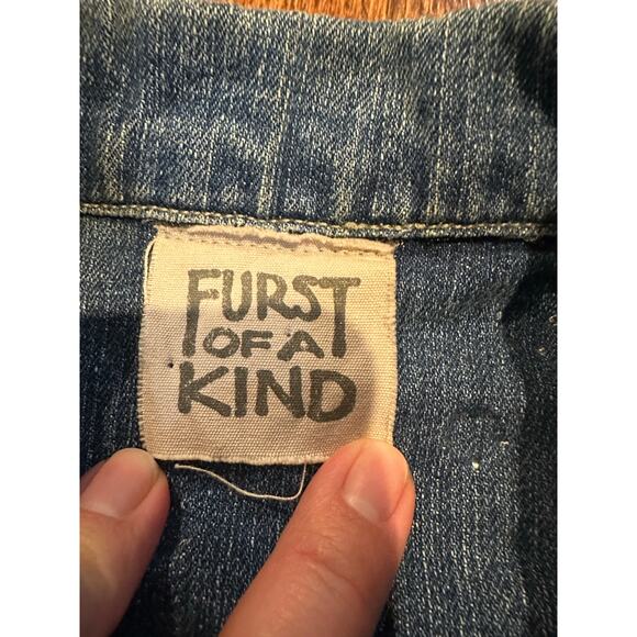 Furst of a Kind Distressed Spiked Denim Jacket – Medium Wash Approx. Size Large - Picture 7 of 10